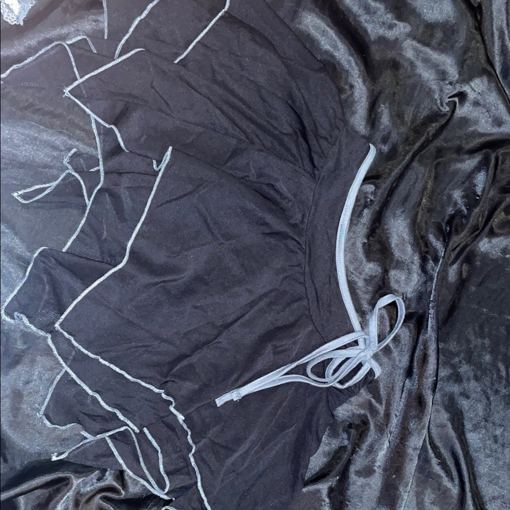 Women's Black Ruffled Skirt